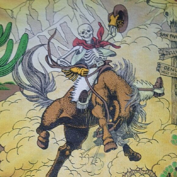 Vntg Greatful Dead Tour 1991 Graphic Tie-Dye T-Shirt - Picture 7 of 11